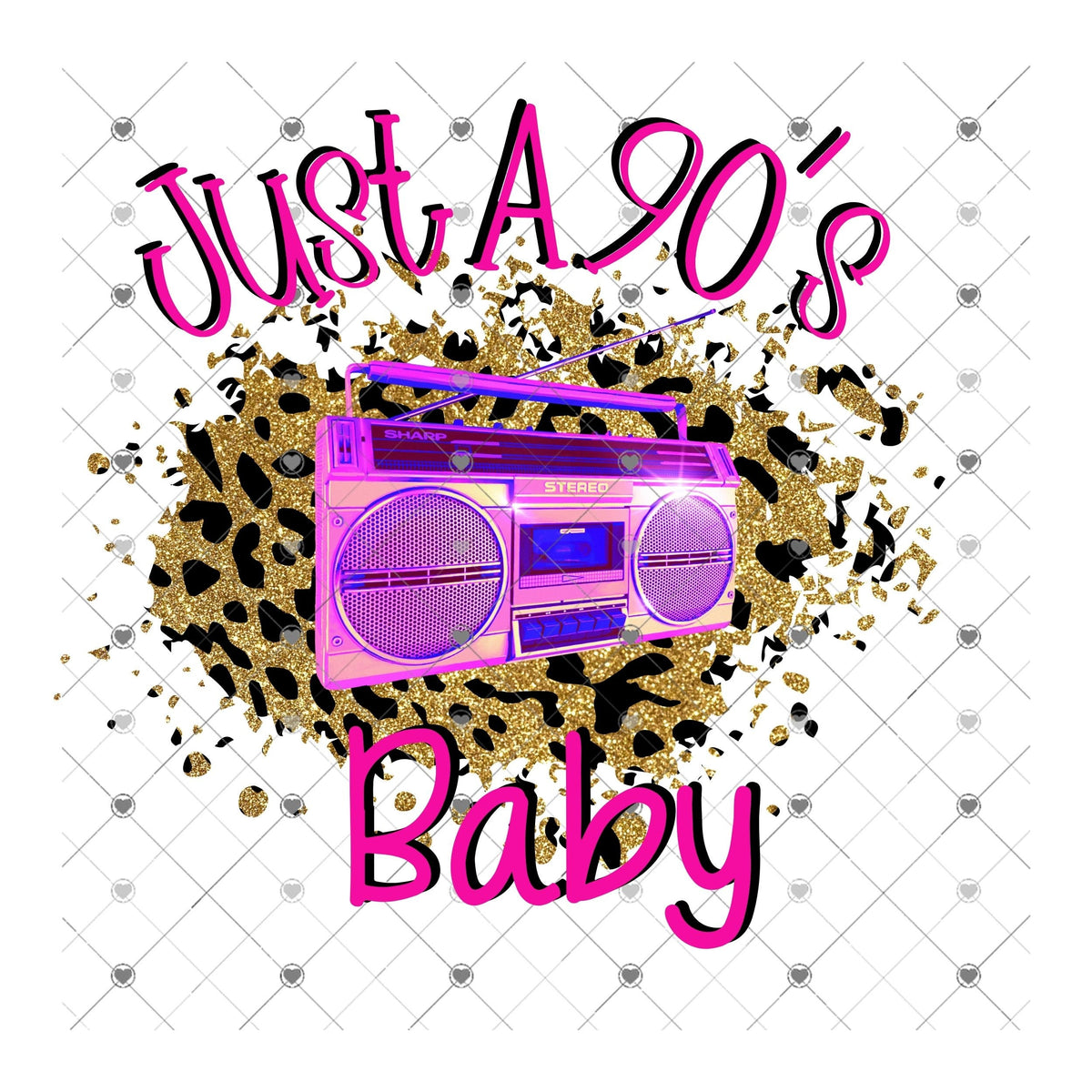 Just An 90's Baby Png Sublimation | Groovy Png | 90's Digital File | 90s Music | Hip Hop | Girlie Png | Back In The Day | Retro Png