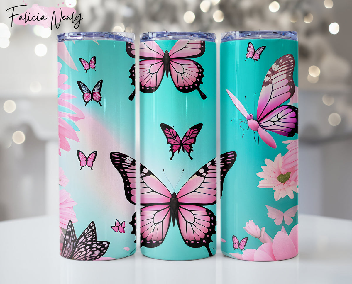 Butterfly tumbler wrap png Digital design | butterfly tumbler sublimation | Sublimation butterfly Png | Tumbler design with Butterfly