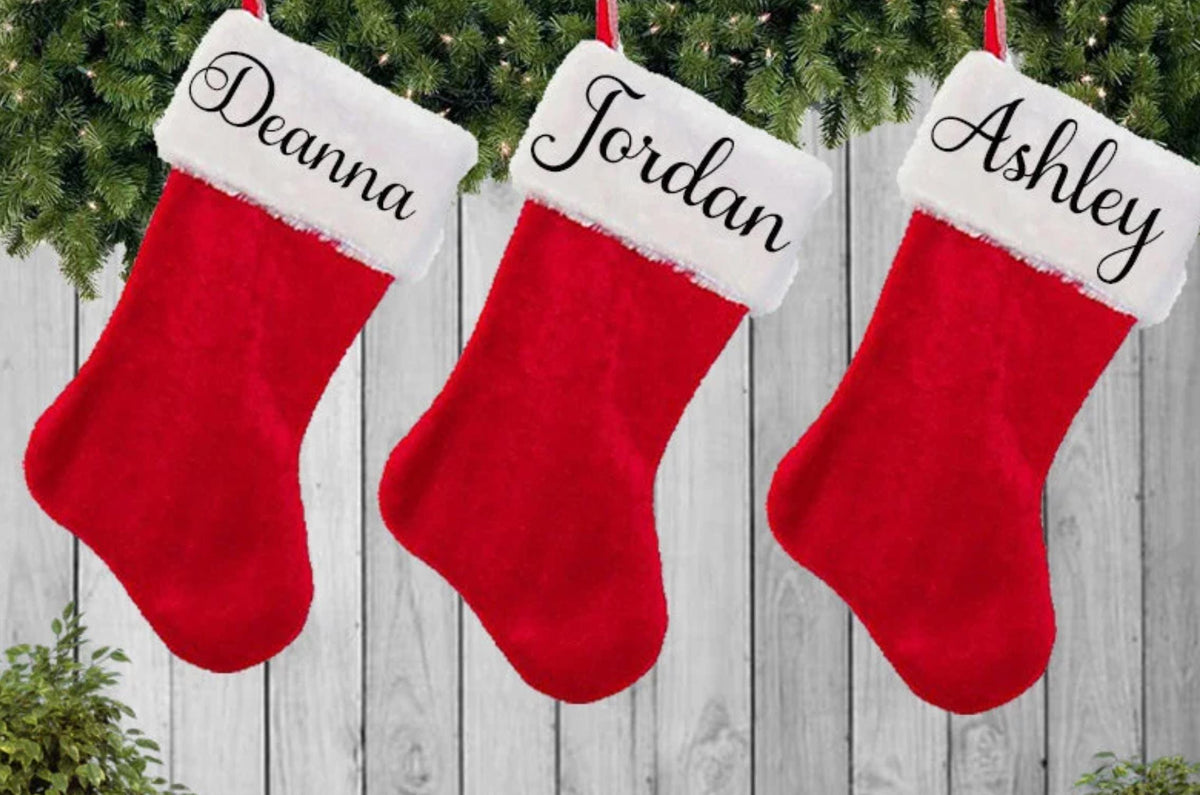 Personalized Christmas Stocking-Kids names-Customized Kids Stocking-Red Stockings-Hanging Stocking-Candy Holder-Gifts-Stocking Stuffer