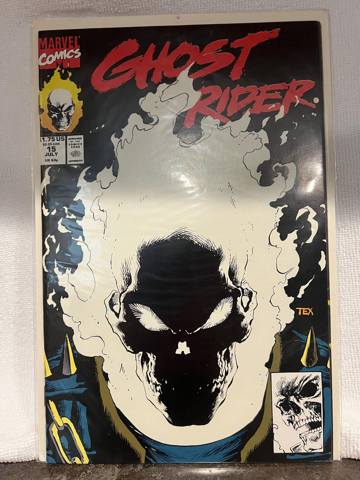 Ghost Rider #15 Marvel Comic Book 1991, Glow in the Dark