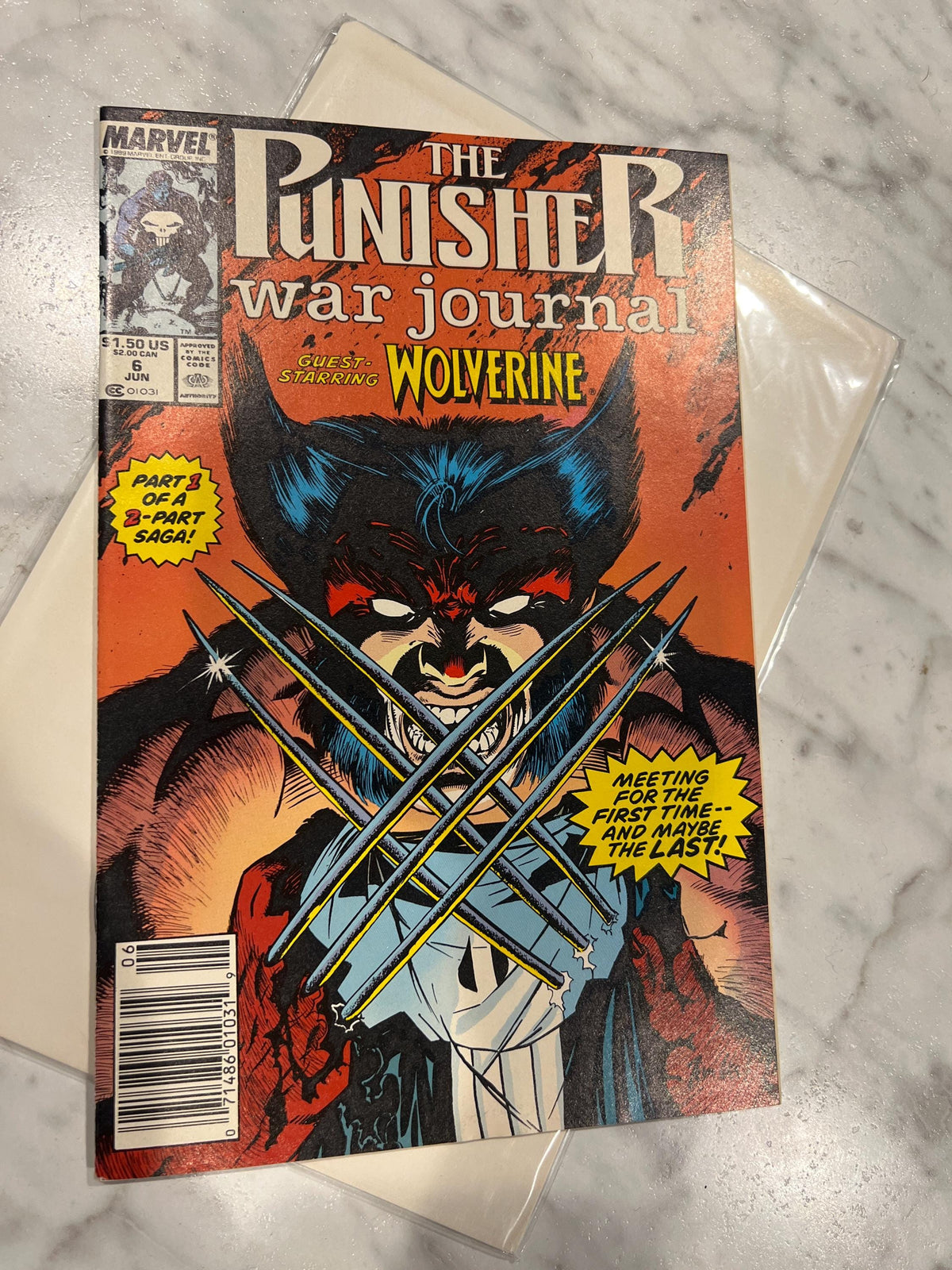 The Punisher War Journal June 6th 1989, Comic book, Marvel Comics,  Vintage Comic book